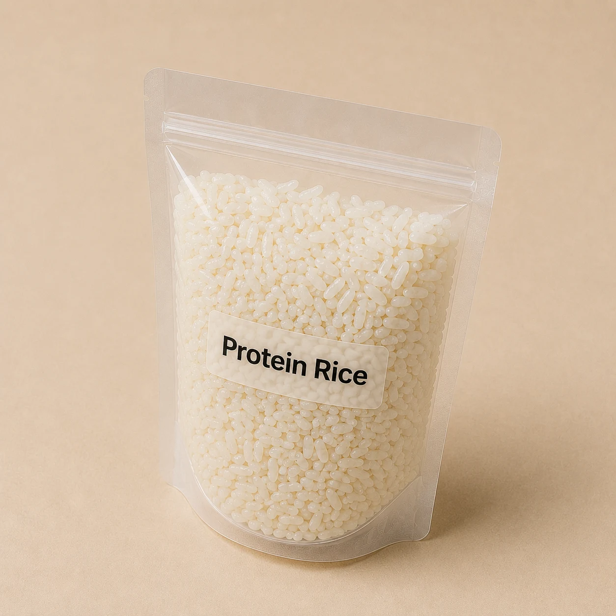 Plain protein rice grain closeup